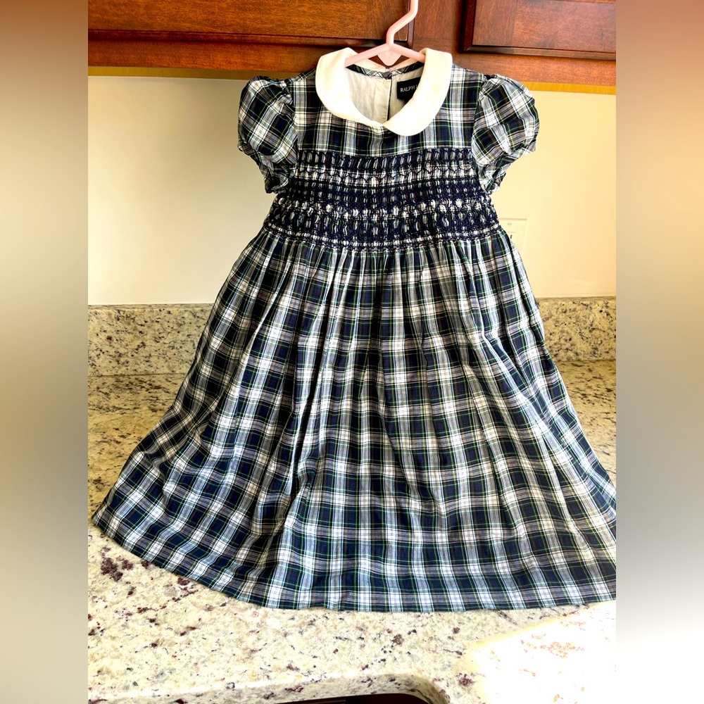 Plaid Ralph Lauren smocked dress 3T